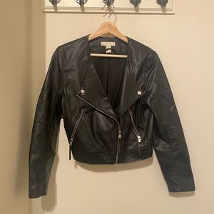 Cropped H&M Leather Jacket